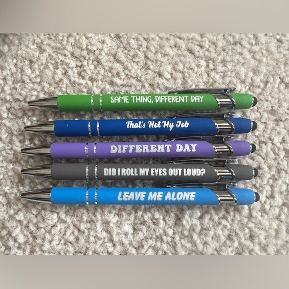 Funny Notepad & Pen Set – 8 Mini Sarcastic Notepads + 5 Pens - Picture 4 of 6